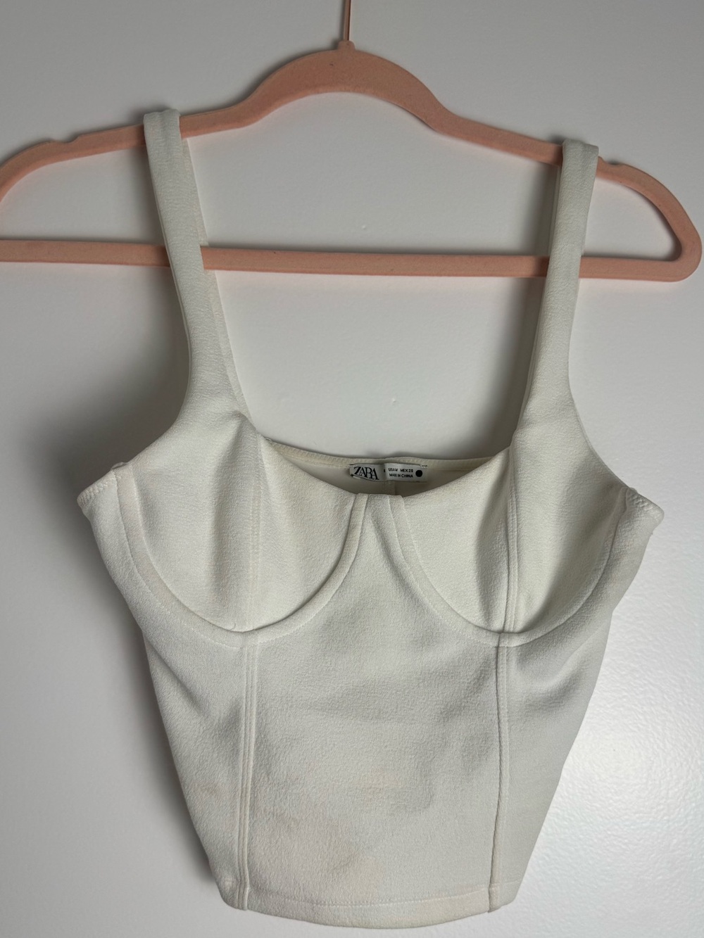 Zara Cream Bustier cropped